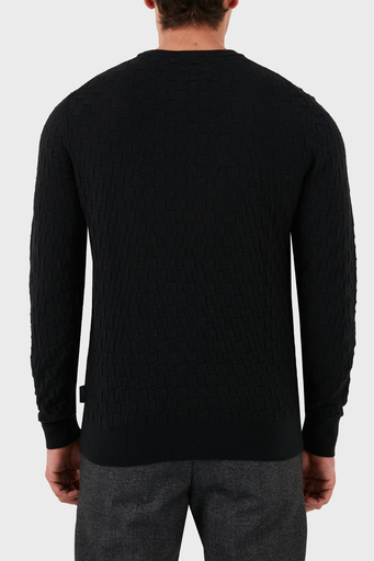 Calvin Klein Pamuklu Slim Fit Bisiklet Yaka K10K113747BEH Erkek Kazak K10K113747 BEH SİYAH - 7