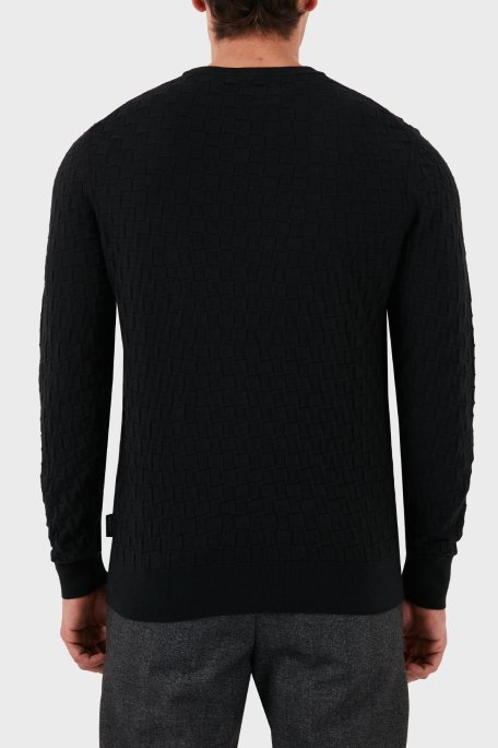 Calvin Klein Pamuklu Slim Fit Bisiklet Yaka K10K113747BEH Erkek Kazak K10K113747 BEH SİYAH - 3