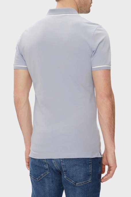 Calvin Klein Pamuklu Slim Fit Düğmeli J30J315603CAG Erkek Polo Yaka T Shirt J30J315603 CAG AÇIK MAVİ - 3