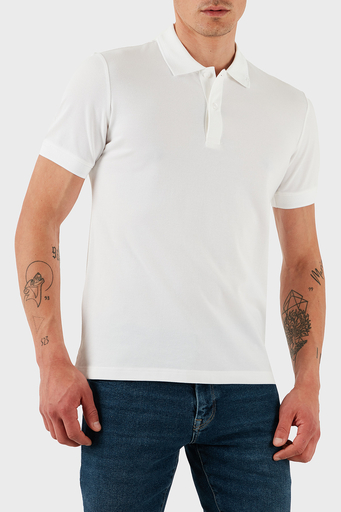 Calvin Klein Pamuklu Slim Fit Düğmeli K10K114484YAF Erkek Polo Yaka T Shirt K10K114484 YAF BEYAZ - 3