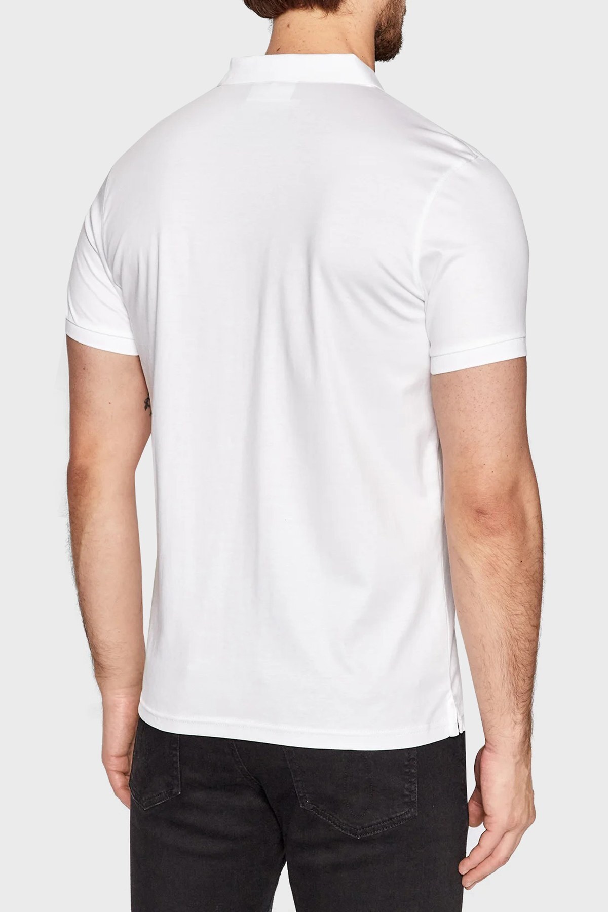 Calvin Klein Pamuklu Slim Fit Düğmeli T Shirt Erkek Polo J30J320088 YAF BEYAZ
