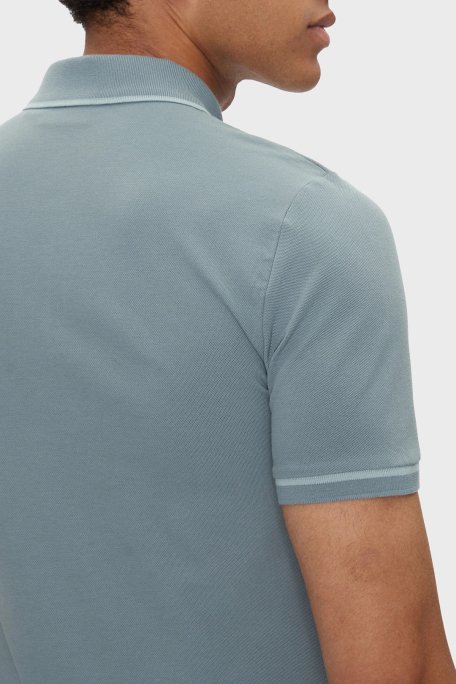 Calvin Klein Pamuklu Slim Fit Düğmeli Yaka Polo T Shirt J30J315603CKM Erkek Polo Yaka T Shirt J30J315603 CKM AÇIK MAVİ - 5