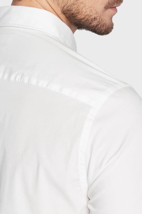 Calvin Klein Pamuklu Slim Fit İnce Poplin Streç Erkek Gömlek K10K110856 YAF BEYAZ - 10