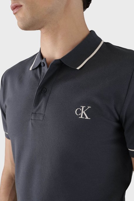Calvin Klein Pamuklu Slim Fit J30J315603CGE Erkek Polo Yaka T Shirt J30J315603 CGE LACİVERT - 2