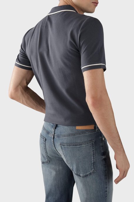 Calvin Klein Pamuklu Slim Fit J30J315603CGE Erkek Polo Yaka T Shirt J30J315603 CGE LACİVERT - 3