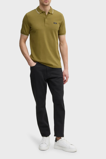 Calvin Klein Pamuklu Slim Fit K10K112751LHT Erkek Polo Yaka T Shirt K10K112751 LHT HAKİ - 3