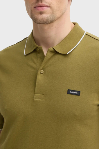 Calvin Klein Pamuklu Slim Fit K10K112751LHT Erkek Polo Yaka T Shirt K10K112751 LHT HAKİ - 4
