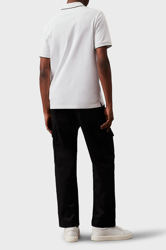 Calvin Klein Pamuklu Slim Fit K10K112751YAF Erkek Polo Yaka T Shirt K10K112751 YAF BEYAZ - 2