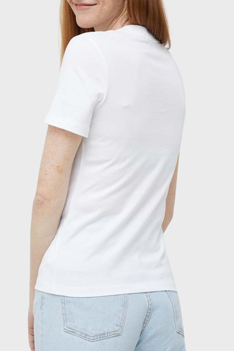 Calvin Klein Pamuklu Slim Fit V Yaka J20J220303YAF Bayan T Shirt J20J220303 YAF BEYAZ - 5