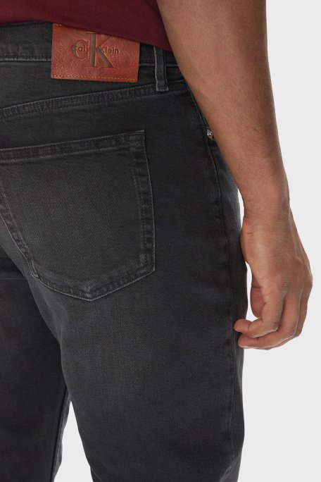 Calvin Klein Pamuklu Slim Tapered Fit Orta Bel Dar Paça Jeans LV04RB754G846 Erkek Kot Pantolon LV04RB754G 846 SİYAH - 10