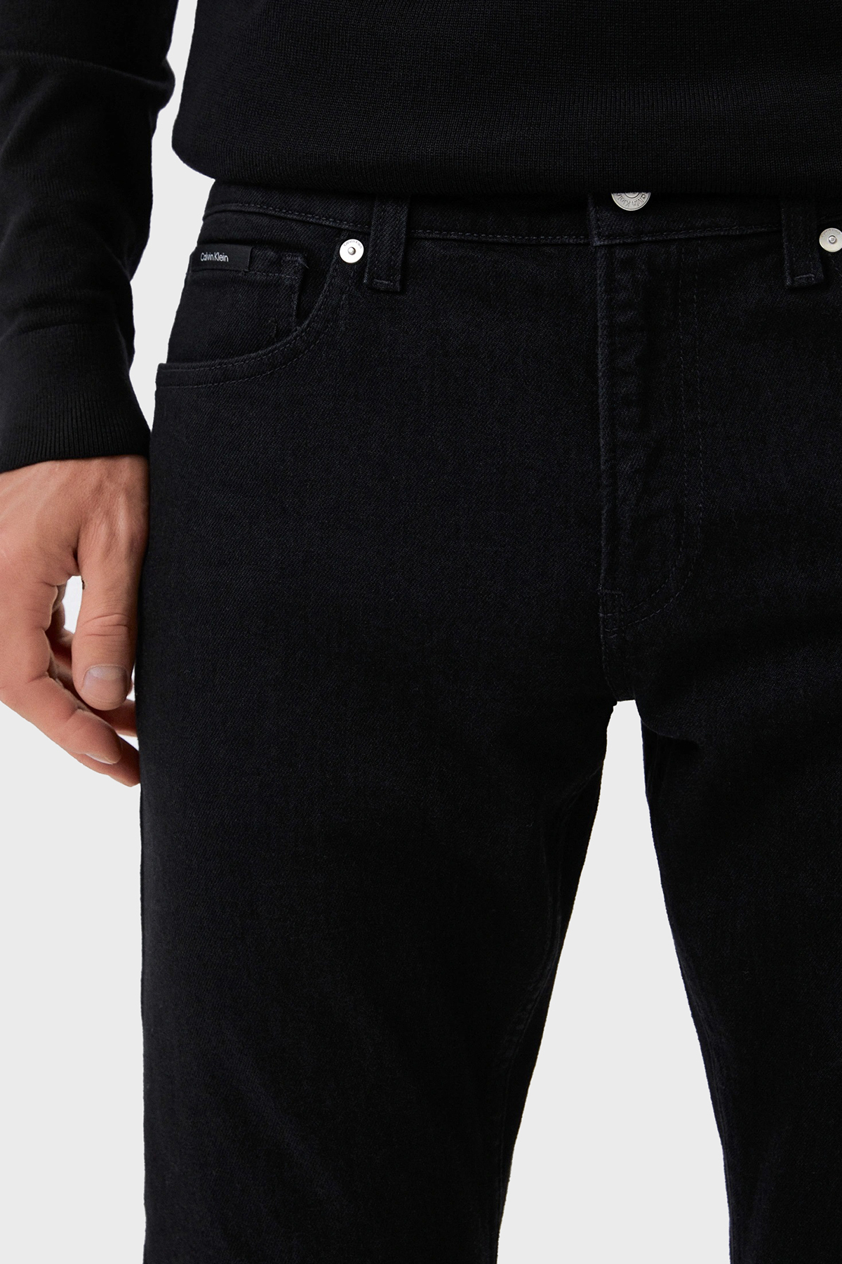 Calvin Klein Pamuklu Streç Normal Bel Slim Fit Jeans Erkek Kot Pantolon K10K109921 BEH SİYAH