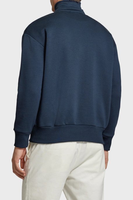 Calvin Klein Pamuklu Yarım Fermuarlı Dik Yaka K10K113569PPK Erkek Sweat K10K113569 PPK LACİVERT - 3