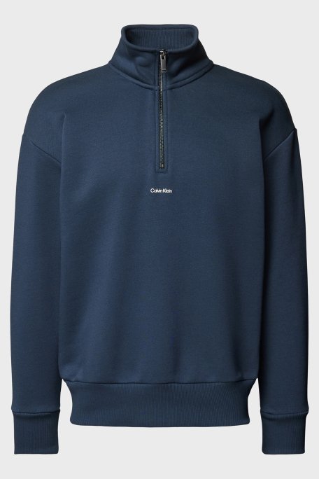 Calvin Klein Pamuklu Yarım Fermuarlı Dik Yaka K10K113569PPK Erkek Sweat K10K113569 PPK LACİVERT - 5