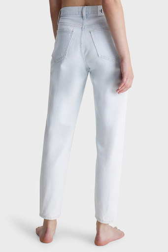Calvin Klein Pamuklu Yüksek Bel Dar Paça Mom Jeans J20J2208591AA Bayan Kot Pantolon J20J220859 1AA BEYAZ - 2