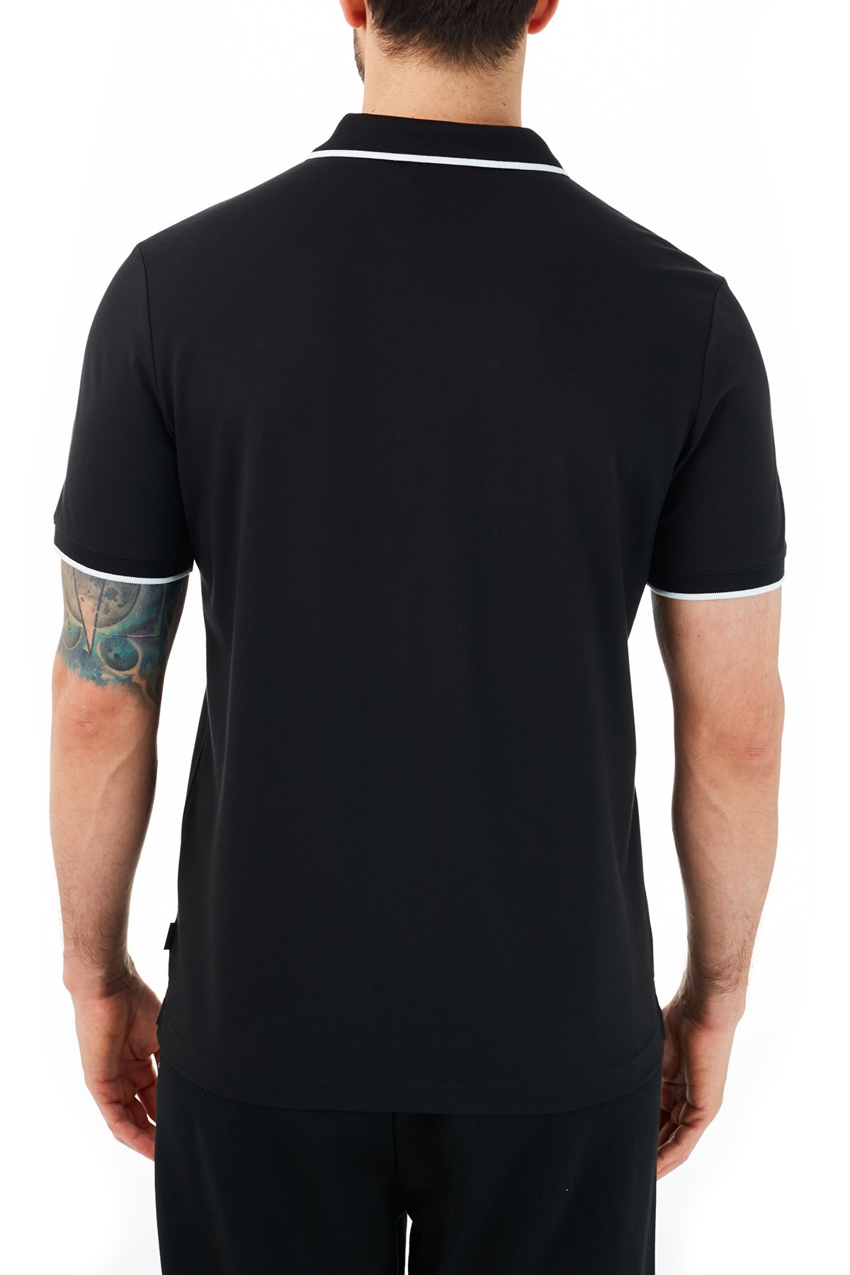 Calvin Klein Regular Fit % 100 Organik Pamuk Düğmeli T Shirt Erkek Polo K10K106458 BEH SİYAH