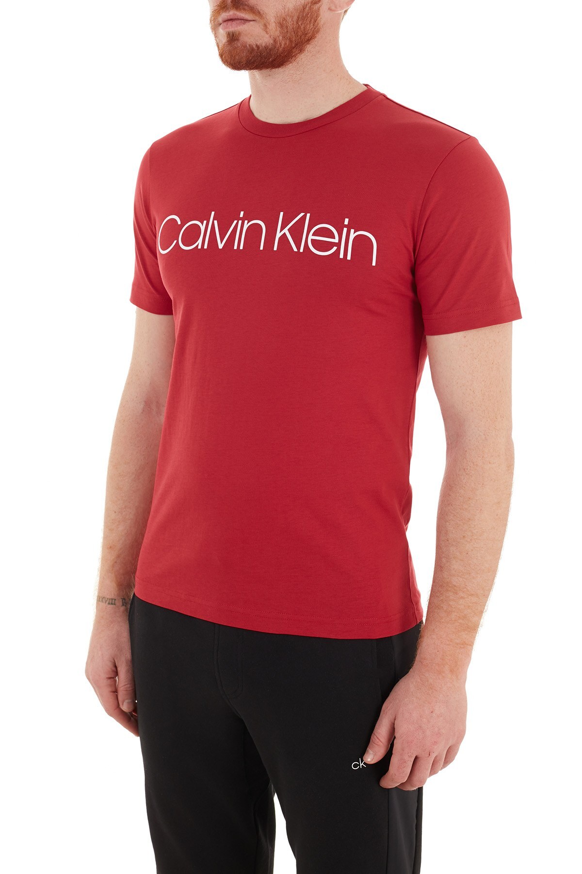 Calvin Klein Erkek T Shirt K10K103078 XK6 KIRMIZI