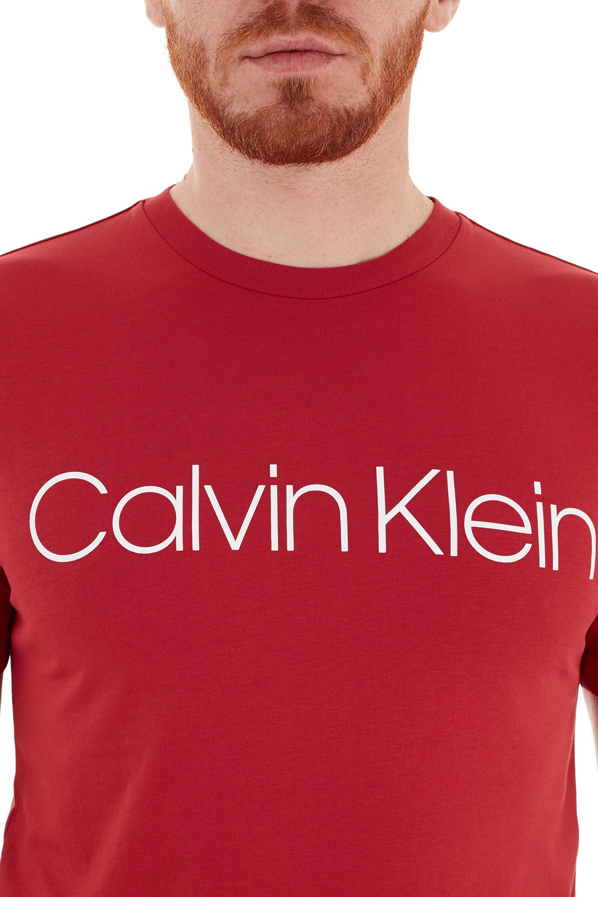 Calvin Klein Erkek T Shirt K10K103078 XK6 KIRMIZI