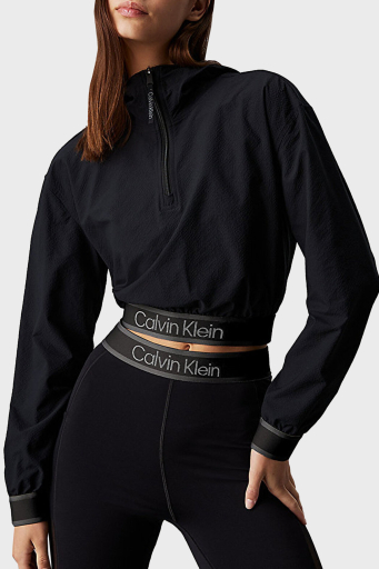 Calvin Klein Regular Fit Crop 00GWF4J403BAE Bayan Sweat 00GWF4J403 BAE SİYAH - 5