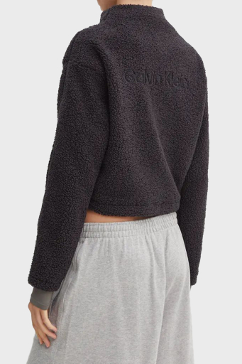Calvin Klein Regular Fit Crop 00GWF4W307BAE Bayan Sweat 00GWF4W307 BAE SİYAH - 8