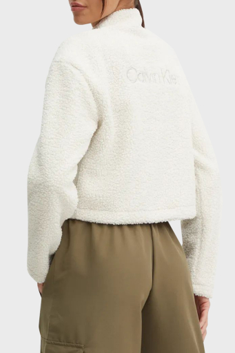 Calvin Klein Regular Fit Crop 00GWF4W307CJH Bayan Sweat 00GWF4W307 CJH GÜMÜŞ - 3
