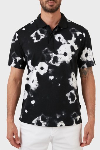 Calvin Klein Regular Fit Düğmeli Pamuklu T Shirt Erkek Polo K10K109519 0XM SİYAH-BEYAZ