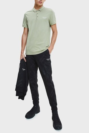 Calvin Klein - Calvin Klein Regular Fit Elastik Bel Bantlı Organik Pamuklu Jogger Erkek Pantolon J30J320586 0GJ MAVİ