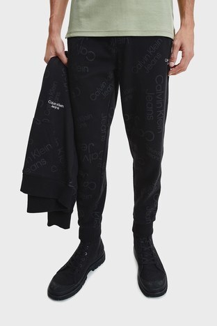 Calvin Klein - Calvin Klein Regular Fit Elastik Bel Bantlı Organik Pamuklu Jogger Erkek Pantolon J30J320586 0GJ MAVİ (1)