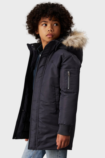 Calvin Klein Regular Fit Kapüşonlu Şişme IB0IB02253BAN Çocuk Mont IB0IB02253 BAN ANTRASİT - 5