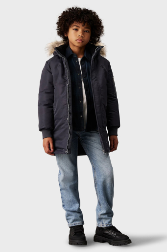 Calvin Klein Regular Fit Kapüşonlu Şişme IB0IB02253BAN Çocuk Mont IB0IB02253 BAN ANTRASİT - 6