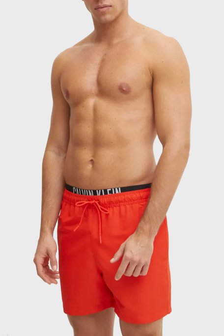 Calvin Klein Regular Fit Logolu KM0KM01093XM8 Erkek Mayo Short KM0KM01093 XM8 KIRMIZI - 1