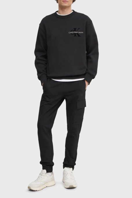 Calvin Klein Regular Fit Ribanalı Paça Kargo J30J326765BEH Erkek Pantolon J30J326765 BEH SİYAH - 3