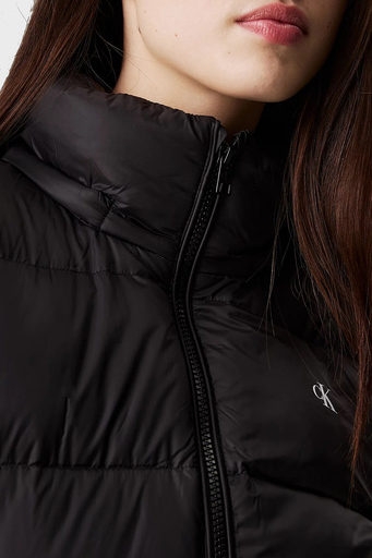 Calvin Klein Regular Fit Su İtici Çıkarılabilir Kapüşonlu Kısa Şişme J20J223571BEH Bayan Mont J20J223571 BEH SİYAH - 8