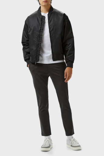 Calvin Klein Regular Fit Suya ve Rüzgara Dayanıklı Kolej Yaka Bomber 00040EM524UB1 Erkek Ceket 00040EM524 UB1 SİYAH - 2