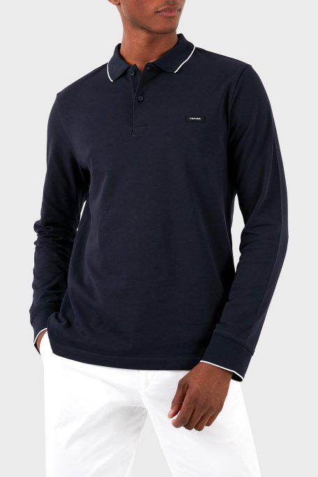 Calvin Klein Regular Fit Uzun Kollu K10K112753CHW Erkek Polo Yaka T Shirt K10K112753 CHW LACİVERT - 4