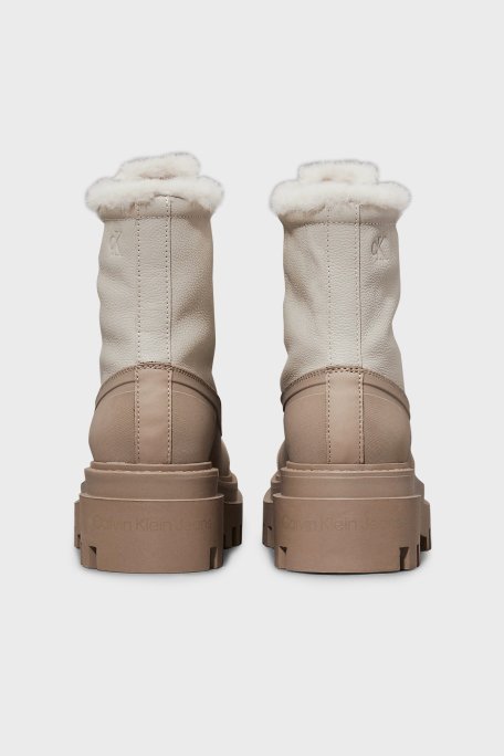 Calvin Klein Renk Bloklu Tırtıklı Platform Taban YW0YW015570HG Bayan Bot YW0YW01557 0HG BEJ - 4