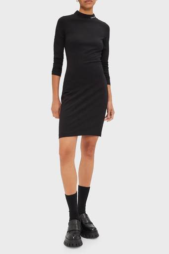 Calvin Klein Slim Fit Balıkçı Yaka Mini J20J225395BEH Bayan Elbise J20J225395 BEH SİYAH - 3