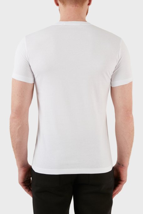 Calvin Klein Slim Fit Bisiklet Yaka % 100 Pamuk Erkek T Shirt J30J320935 YAF BEYAZ - 5