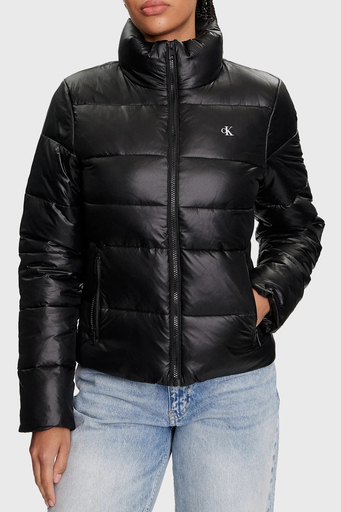 Calvin Klein Slim Fit Dik Yaka Şişme J20J223580BEH Bayan Mont J20J223580 BEH SİYAH - 1