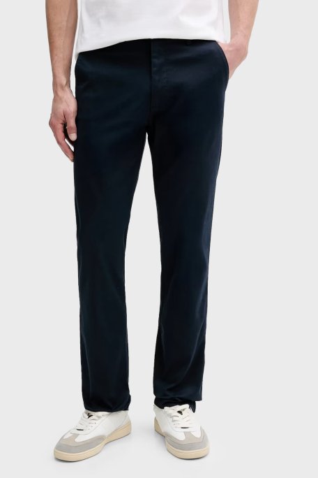 Calvin Klein Slim Fit Normal Bel Düz Paça Chino LV040EM633CEF Erkek Pantolon LV040EM633 CEF LACİVERT - 1