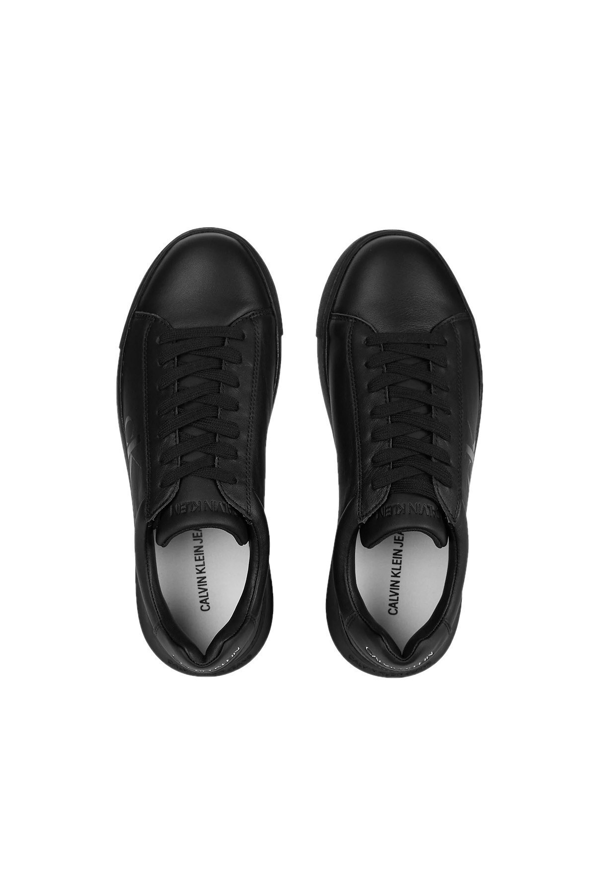 Calvin Klein Sneaker Hakiki Deri Erkek Ayakkabı YM0YM00036 BDS SİYAH