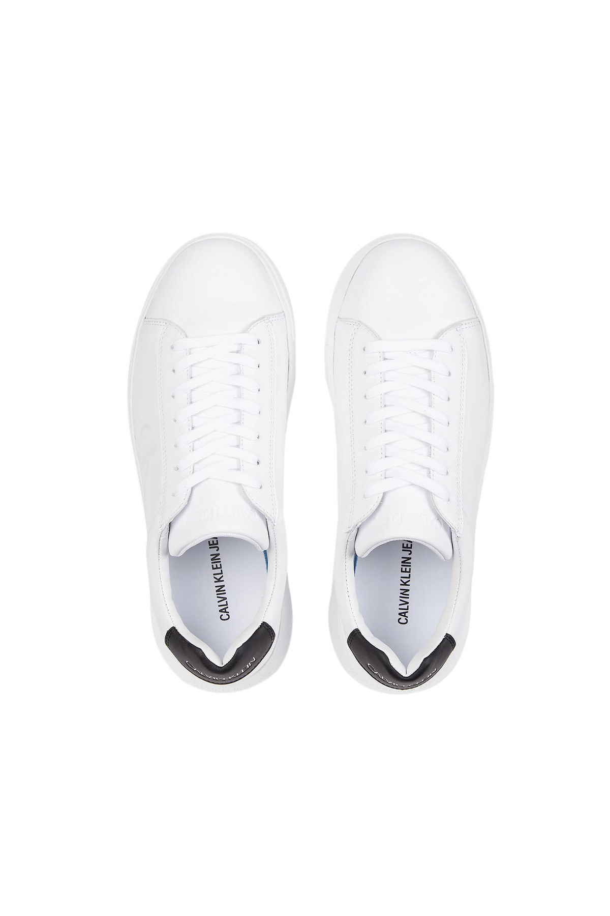 Calvin Klein Sneaker Hakiki Deri Erkek Ayakkabı YM0YM00036 YAF BEYAZ