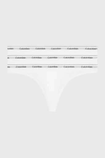 Calvin Klein Streç Pamuklu 3 Pack Tanga 000QD5209E100 Bayan Külot 000QD5209E 100 BEYAZ - 1