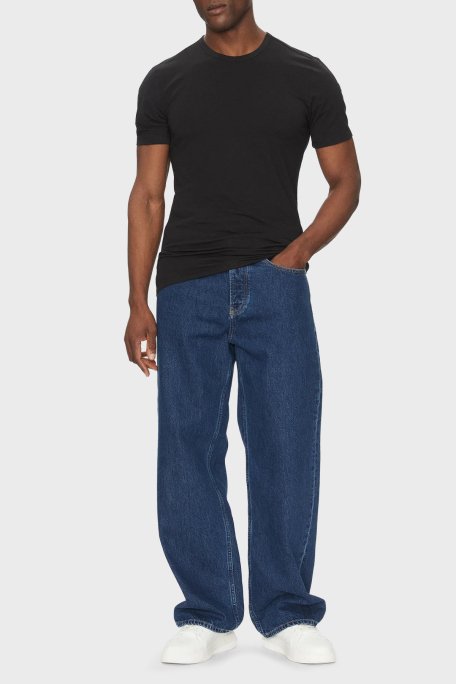 Calvin Klein Streç Pamuklu Regular Fit Bisiklet Yaka 3 Pack LV00NB4185UB1 Erkek T Shirt LV00NB4185 UB1 SİYAH - 3