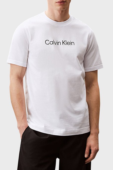 Calvin Klein Streç Pamuklu Regular Fit Bisiklet Yaka LVGMS5K182100 Erkek T Shirt LVGMS5K182 100 BEYAZ - 1