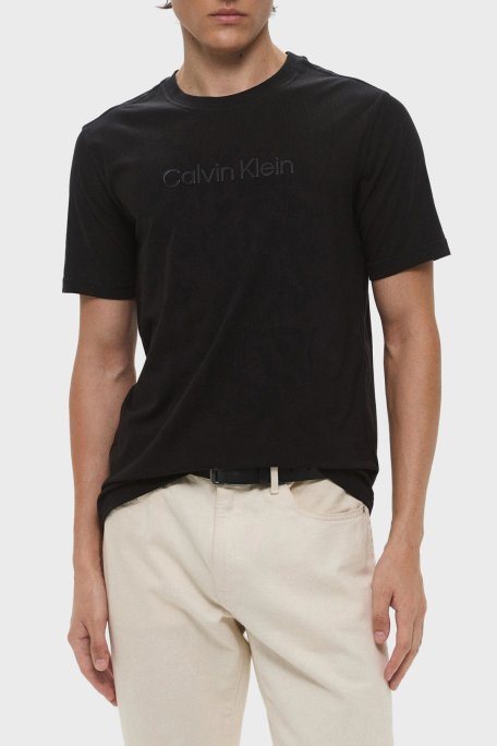 Calvin Klein Streç Pamuklu Regular Fit Bisiklet Yaka LVGMS5K182UB1 Erkek T Shirt LVGMS5K182 UB1 SİYAH - 1