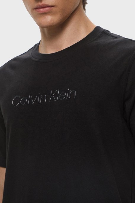 Calvin Klein Streç Pamuklu Regular Fit Bisiklet Yaka LVGMS5K182UB1 Erkek T Shirt LVGMS5K182 UB1 SİYAH - 4