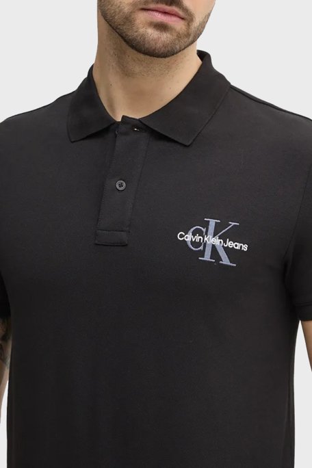 Calvin Klein Streç Pamuklu Regular Fit Düğmeli J30J3256640GM Erkek Polo Yaka T Shirt J30J325664 0GM SİYAH - 4