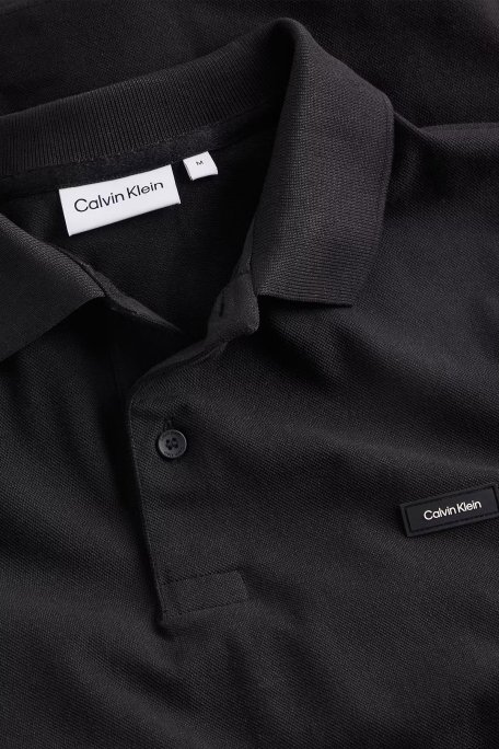 Calvin Klein Streç Pamuklu Regular Fit Düğmeli K10K111674BEH Erkek Polo Yaka T Shirt K10K111674 BEH SİYAH - 3