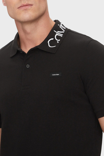 Calvin Klein Streç Pamuklu Regular Fit Düğmeli K10K114474BEH Erkek Polo Yaka T Shirt K10K114474 BEH SİYAH - 4