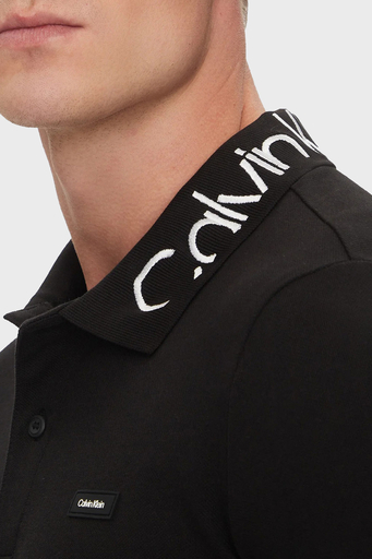 Calvin Klein Streç Pamuklu Regular Fit Düğmeli K10K114474BEH Erkek Polo Yaka T Shirt K10K114474 BEH SİYAH - 7